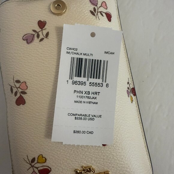 coach Phone Crossbody Bag With Heart Print cw402 - Picture 5 of 5